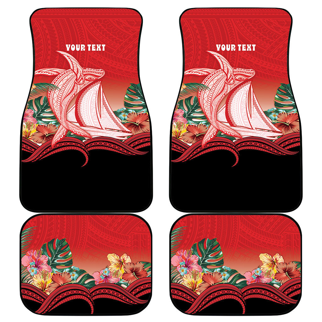 Vavau Sailing Festival Tonga Personalised Car Mats Humpback Whale Sailboat Tropical Vibes LT14 - Polynesian Pride