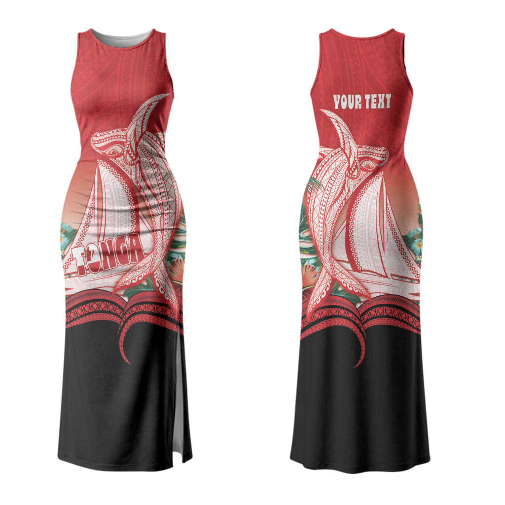 Vavau Sailing Festival Tonga Personalised Couples Matching Tank Maxi Dress and Hawaiian Shirt Humpback Whale Sailboat Tropical Vibes LT14 - Polynesian Pride