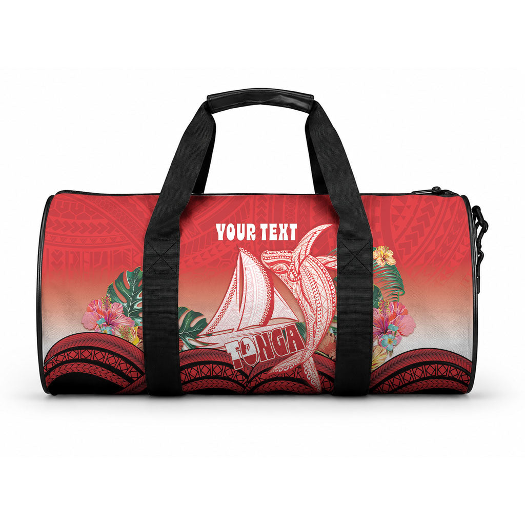 Vavau Sailing Festival Tonga Personalised Duffle Bag Humpback Whale Sailboat Tropical Vibes