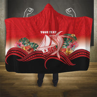 Vavau Sailing Festival Tonga Personalised Hooded Blanket Humpback Whale Sailboat Tropical Vibes LT14 - Polynesian Pride