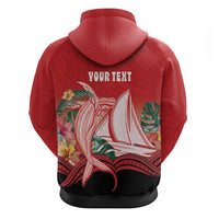Vavau Sailing Festival Tonga Personalised Hoodie Humpback Whale Sailboat Tropical Vibes LT14 - Polynesian Pride