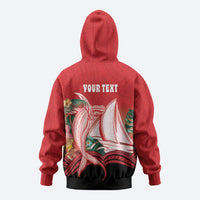 Vavau Sailing Festival Tonga Personalised Hoodie Humpback Whale Sailboat Tropical Vibes LT14 - Polynesian Pride