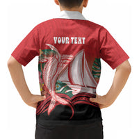 Vavau Sailing Festival Tonga Personalised Kid Hawaiian Shirt Humpback Whale Sailboat Tropical Vibes LT14 - Polynesian Pride