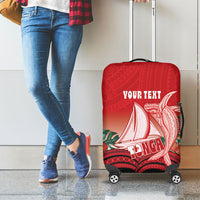 Vavau Sailing Festival Tonga Personalised Luggage Cover Humpback Whale Sailboat Tropical Vibes LT14 - Polynesian Pride
