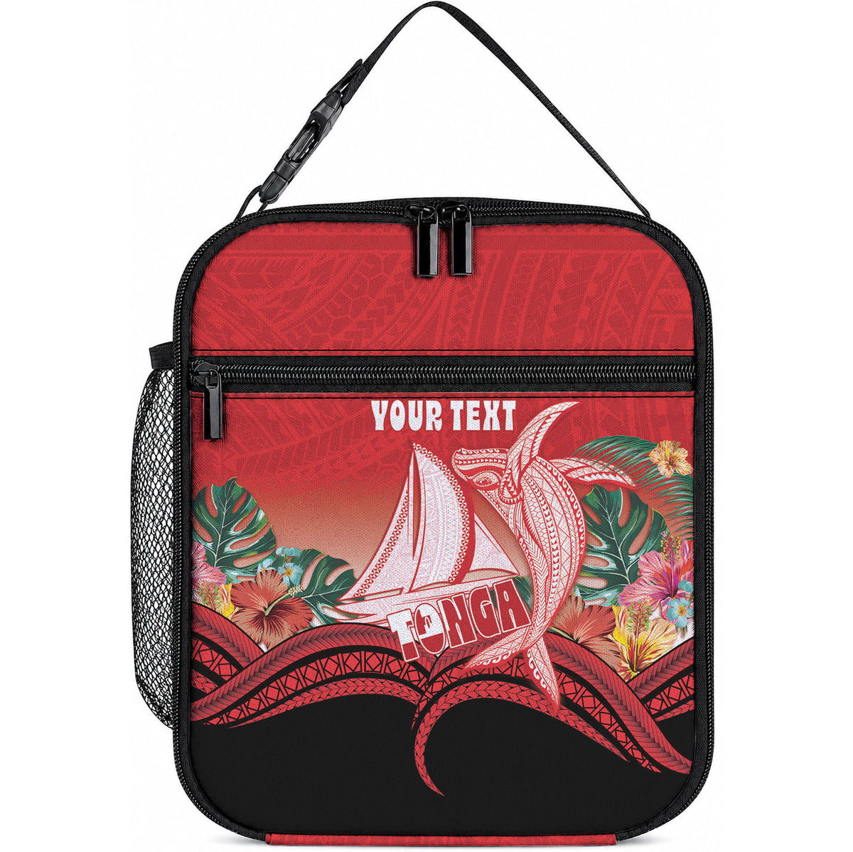 Vavau Sailing Festival Tonga Personalised Lunch Bag Humpback Whale Sailboat Tropical Vibes