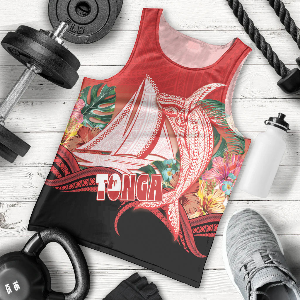 Vavau Sailing Festival Tonga Personalised Men Tank Top Humpback Whale Sailboat Tropical Vibes LT14 - Polynesian Pride