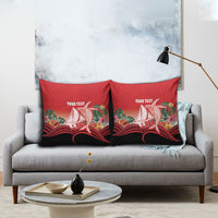 Vavau Sailing Festival Tonga Personalised Pillow Cover Humpback Whale Sailboat Tropical Vibes LT14 - Polynesian Pride