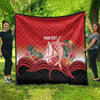 Vavau Sailing Festival Tonga Personalised Quilt Humpback Whale Sailboat Tropical Vibes LT14 - Polynesian Pride
