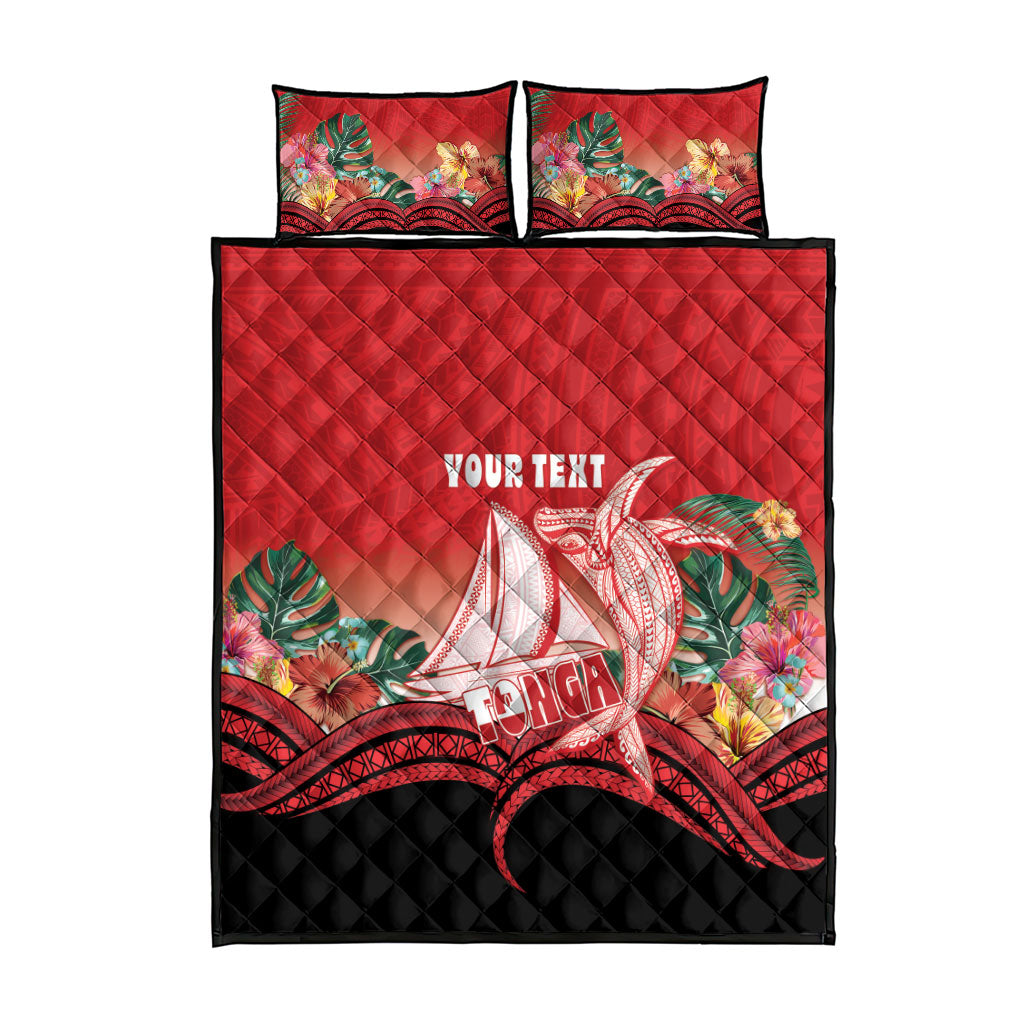 Vavau Sailing Festival Tonga Personalised Quilt Bed Set Humpback Whale Sailboat Tropical Vibes LT14 - Polynesian Pride