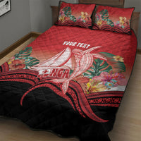 Vavau Sailing Festival Tonga Personalised Quilt Bed Set Humpback Whale Sailboat Tropical Vibes LT14 - Polynesian Pride