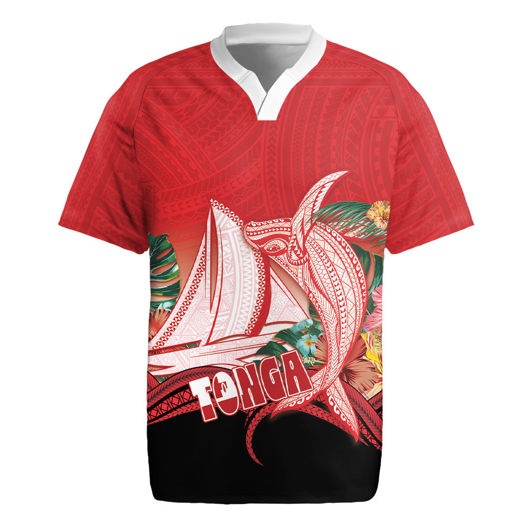 Vavau Sailing Festival Tonga Personalised Rugby Jersey Humpback Whale Sailboat Tropical Vibes LT14 Red - Polynesian Pride