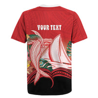 Vavau Sailing Festival Tonga Personalised Rugby Jersey Humpback Whale Sailboat Tropical Vibes LT14 - Polynesian Pride