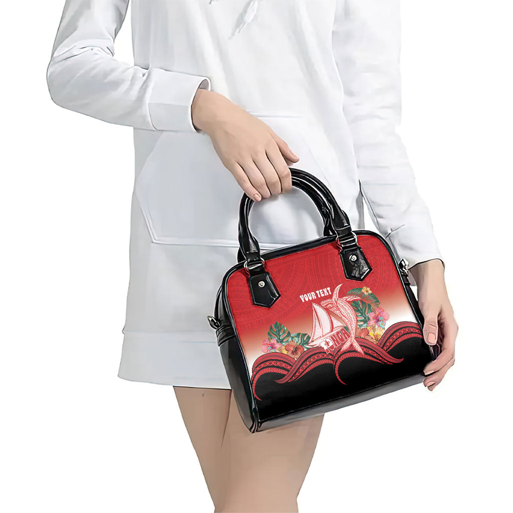 Vavau Sailing Festival Tonga Personalised Shoulder Handbag Humpback Whale Sailboat Tropical Vibes LT14 - Polynesian Pride