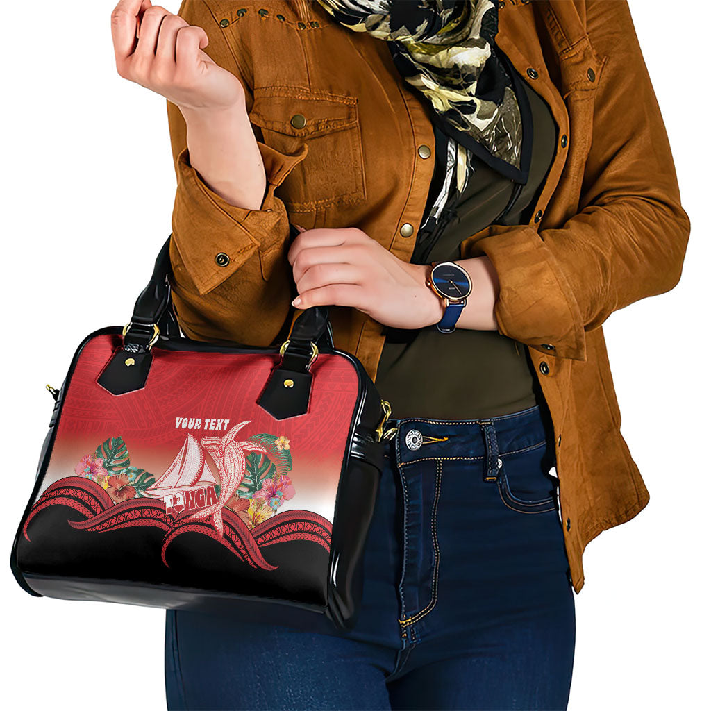 Vavau Sailing Festival Tonga Personalised Shoulder Handbag Humpback Whale Sailboat Tropical Vibes LT14 - Polynesian Pride