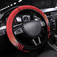 Vavau Sailing Festival Tonga Steering Wheel Cover Humpback Whale Sailboat Tropical Vibes LT14 Universal Fit Red - Polynesian Pride