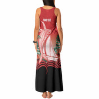 Vavau Sailing Festival Tonga Personalised Tank Maxi Dress Humpback Whale Sailboat Tropical Vibes LT14 - Polynesian Pride