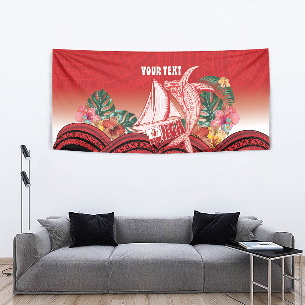 Vavau Sailing Festival Tonga Personalised Tapestry Humpback Whale Sailboat Tropical Vibes LT14 - Polynesian Pride