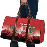 Vavau Sailing Festival Tonga Personalised Travel Bag Humpback Whale Sailboat Tropical Vibes LT14 - Polynesian Pride