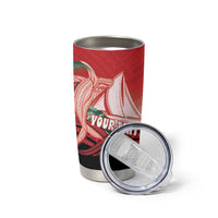 Vavau Sailing Festival Tonga Personalised Tumbler Cup Humpback Whale Sailboat Tropical Vibes LT14 - Polynesian Pride