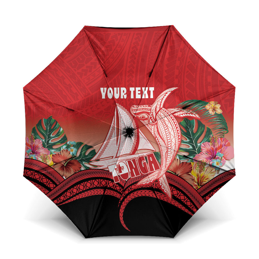Vavau Sailing Festival Tonga Personalised Umbrella Humpback Whale Sailboat Tropical Vibes LT14 One Size Folded 11.42 inch Opened Diameter 37.4 inch Red - Polynesian Pride