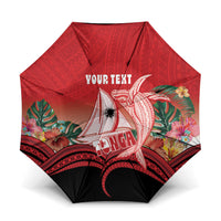 Vavau Sailing Festival Tonga Personalised Umbrella Humpback Whale Sailboat Tropical Vibes LT14 One Size Folded 11.42 inch Opened Diameter 37.4 inch Red - Polynesian Pride
