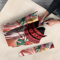 Vavau Sailing Festival Tonga Personalised Umbrella Humpback Whale Sailboat Tropical Vibes LT14 - Polynesian Pride
