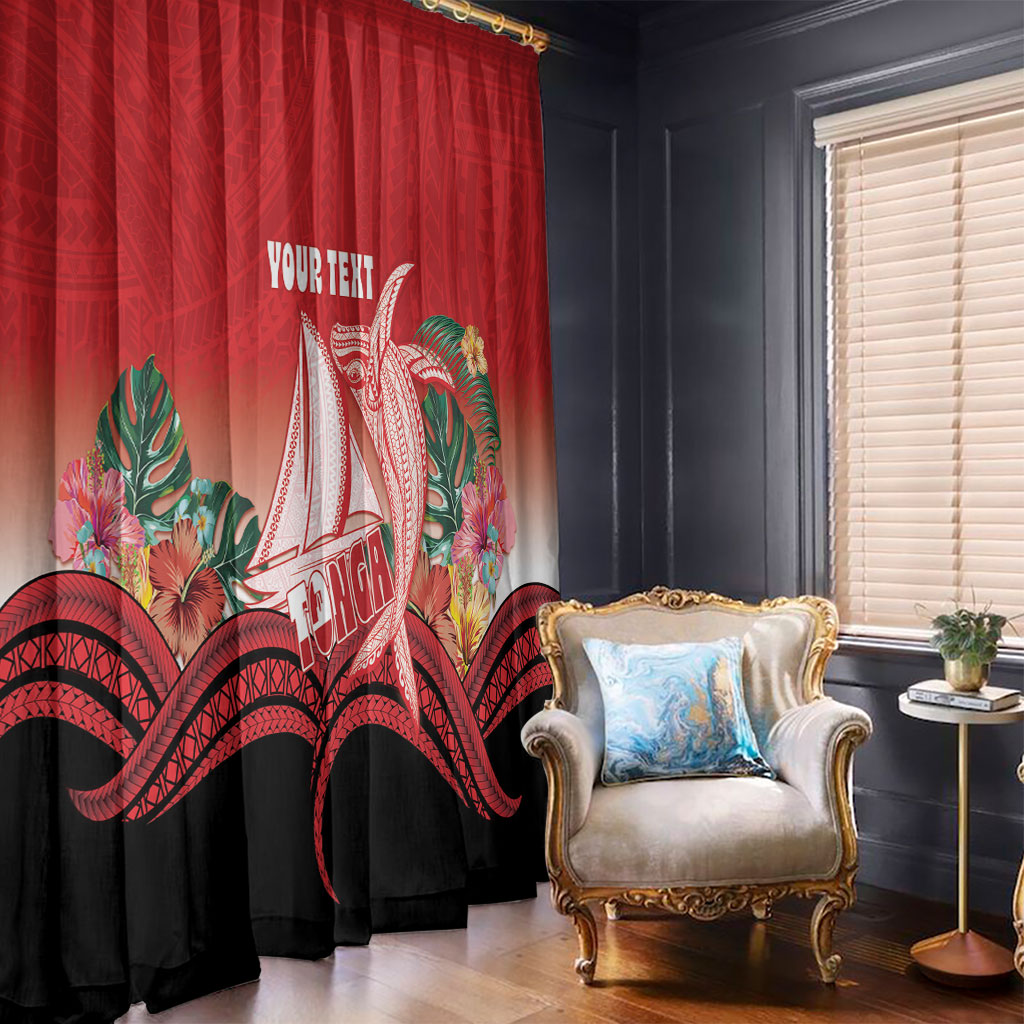 Vavau Sailing Festival Tonga Personalised Window Curtain Humpback Whale Sailboat Tropical Vibes LT14 - Polynesian Pride