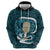 Turquoise New Zealand Eel Zip Hoodie Aotearoa Maori Tuna With Kotiate Weapon