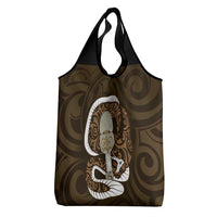 Gold New Zealand Eel Grocery Bag Aotearoa Maori Tuna With Kotiate Weapon