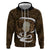 Gold New Zealand Eel Hoodie Aotearoa Maori Tuna With Kotiate Weapon