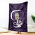 Purple New Zealand Eel Blanket Aotearoa Maori Tuna With Kotiate Weapon