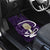 Purple New Zealand Eel Car Mats Aotearoa Maori Tuna With Kotiate Weapon