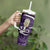 Purple New Zealand Eel Tumbler With Handle Aotearoa Maori Tuna With Kotiate Weapon