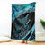 New Zealand Stingray Blanket Aotearoa Whai With Maori Paua Shell