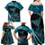 New Zealand Stingray Family Matching Off Shoulder Maxi Dress and Hawaiian Shirt Aotearoa Whai With Maori Paua Shell