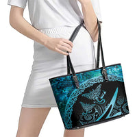 New Zealand Stingray Leather Tote Bag Aotearoa Whai With Maori Paua Shell
