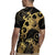 Black And Gold Aotearoa Whai Rugby Jersey NZ Stingrays Maori Curves Style