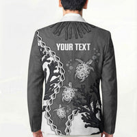 Personalized Black Coral Hawaii Blazer Ekaha Ku Moana Honu Sea Turtle LT14 - Polynesian Pride