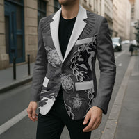 Personalized Black Coral Hawaii Blazer Ekaha Ku Moana Honu Sea Turtle LT14 - Polynesian Pride