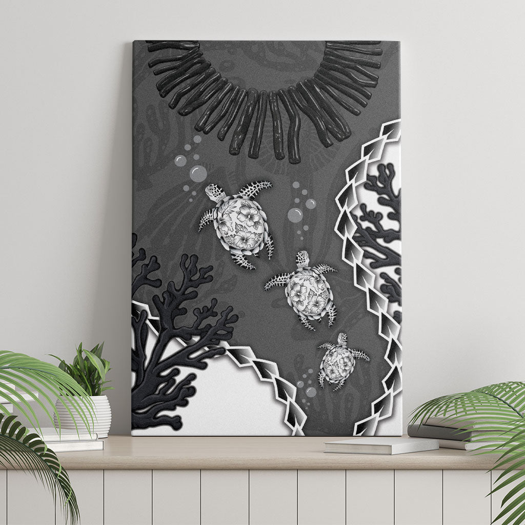 Black Coral Hawaii Canvas Wall Art Ekaha Ku Moana Honu Sea Turtle LT14 - Polynesian Pride