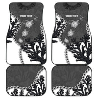 Personalized Black Coral Hawaii Car Mats Ekaha Ku Moana Honu Sea Turtle LT14 - Polynesian Pride