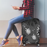 Black Coral Hawaii Luggage Cover Ekaha Ku Moana Honu Sea Turtle