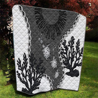 Black Coral Hawaii Quilt Ekaha Ku Moana Honu Sea Turtle LT14 - Polynesian Pride