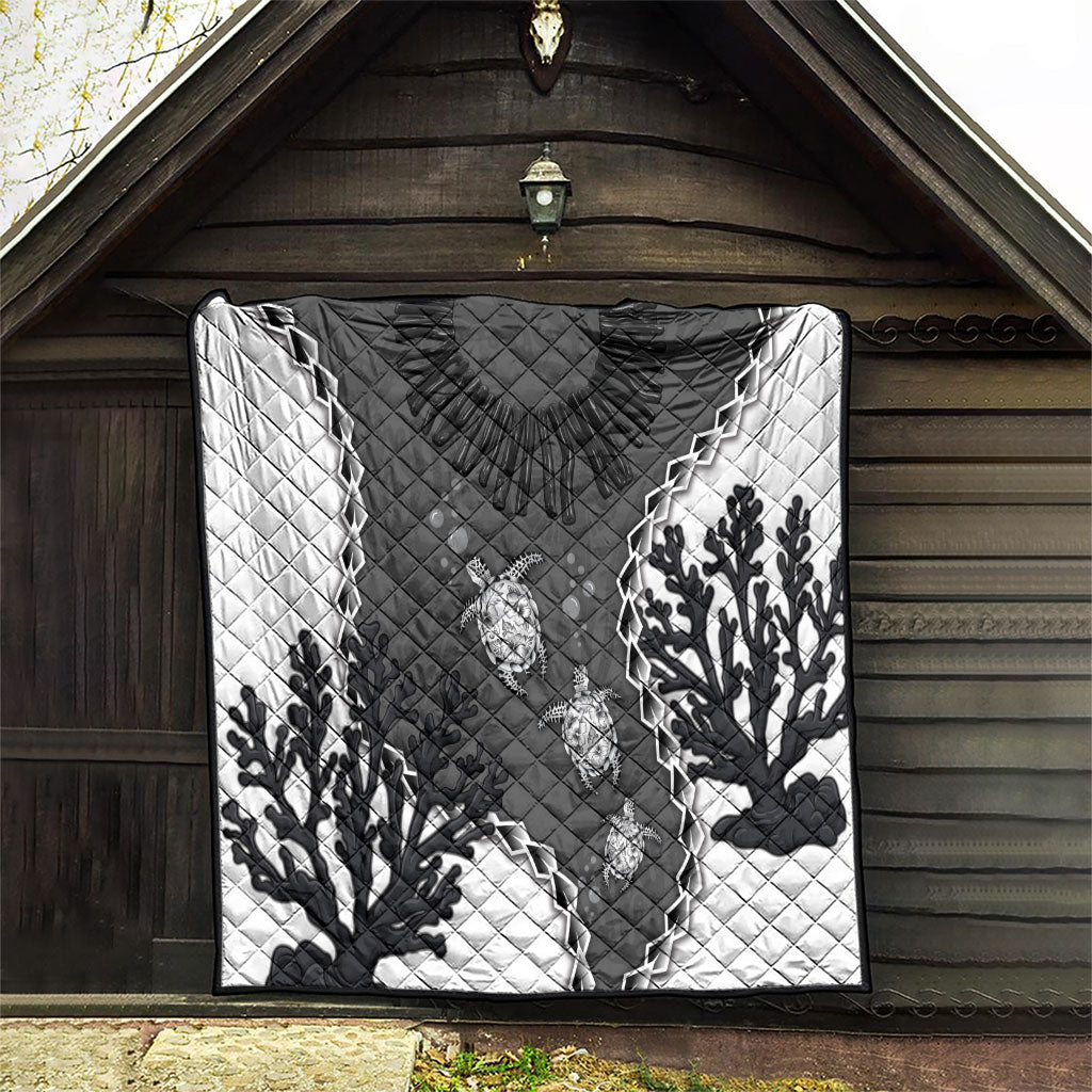 Black Coral Hawaii Quilt Ekaha Ku Moana Honu Sea Turtle LT14 - Polynesian Pride