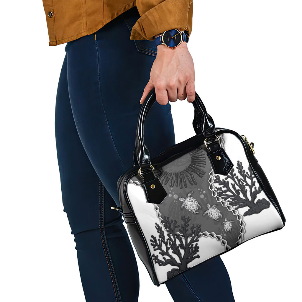 Black Coral Hawaii Shoulder Handbag Ekaha Ku Moana Honu Sea Turtle LT14 - Polynesian Pride