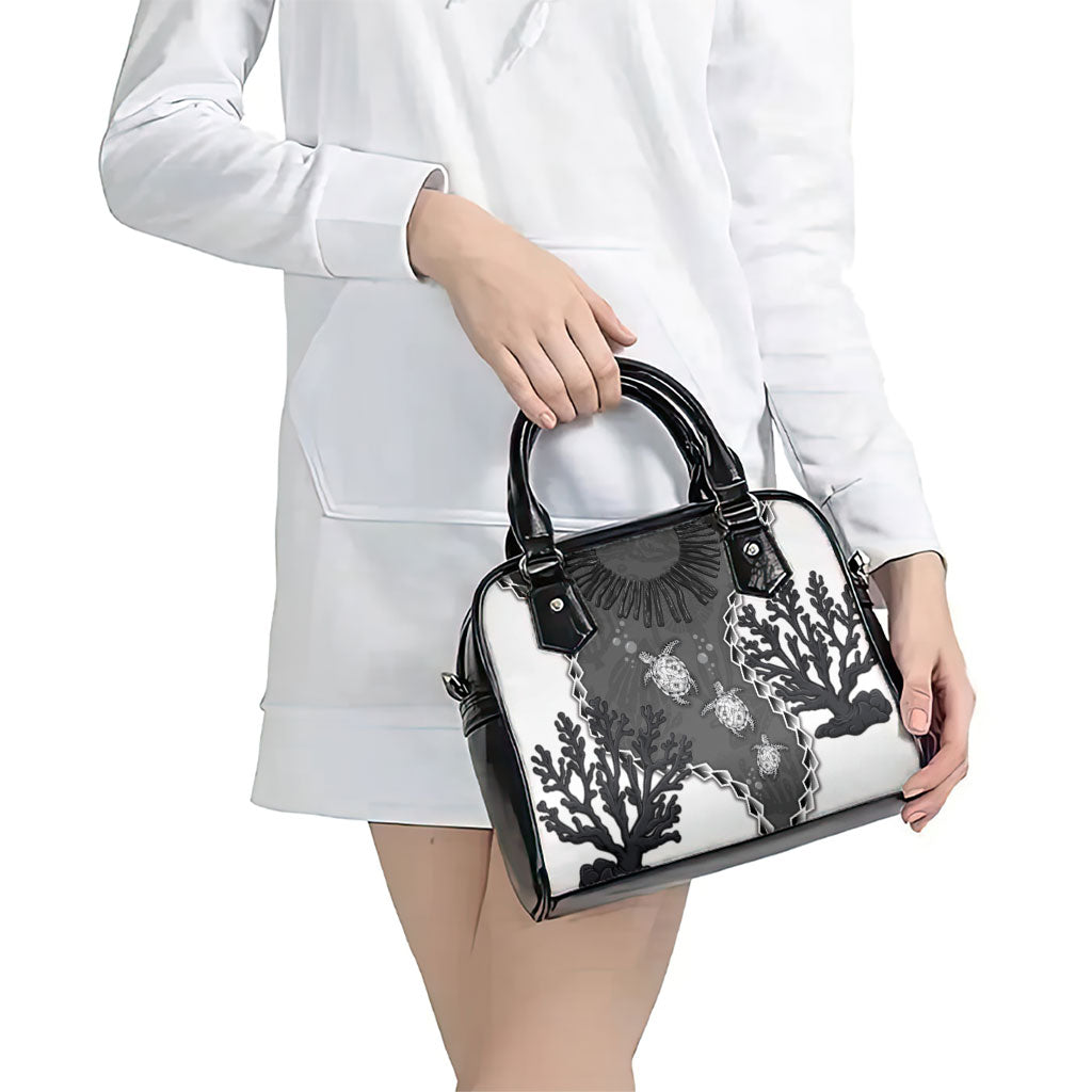 Black Coral Hawaii Shoulder Handbag Ekaha Ku Moana Honu Sea Turtle LT14 - Polynesian Pride