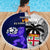 Fiji And Scotland Rugby Beach Blanket Fijian Tapa Pattern With Thistle LT14 - Wonder Print Shop