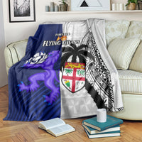 Fiji And Scotland Rugby Blanket Fijian Tapa Pattern With Thistle LT14 - Polynesian Pride