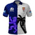 Fiji And Scotland Rugby Polo Shirt Fijian Tapa Pattern With Thistle LT14 Blue - Polynesian Pride