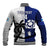 Custom Fiji And Scotland Rugby Baseball Jacket Fijian Tapa Pattern With Thistle LT14 - Polynesian Pride